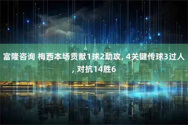 富隆咨询 梅西本场贡献1球2助攻, 4关键传球3过人, 对抗14胜6